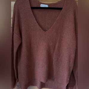 Together Women's Super Soft & Cozy V-Neck Sweater - Warm Rust